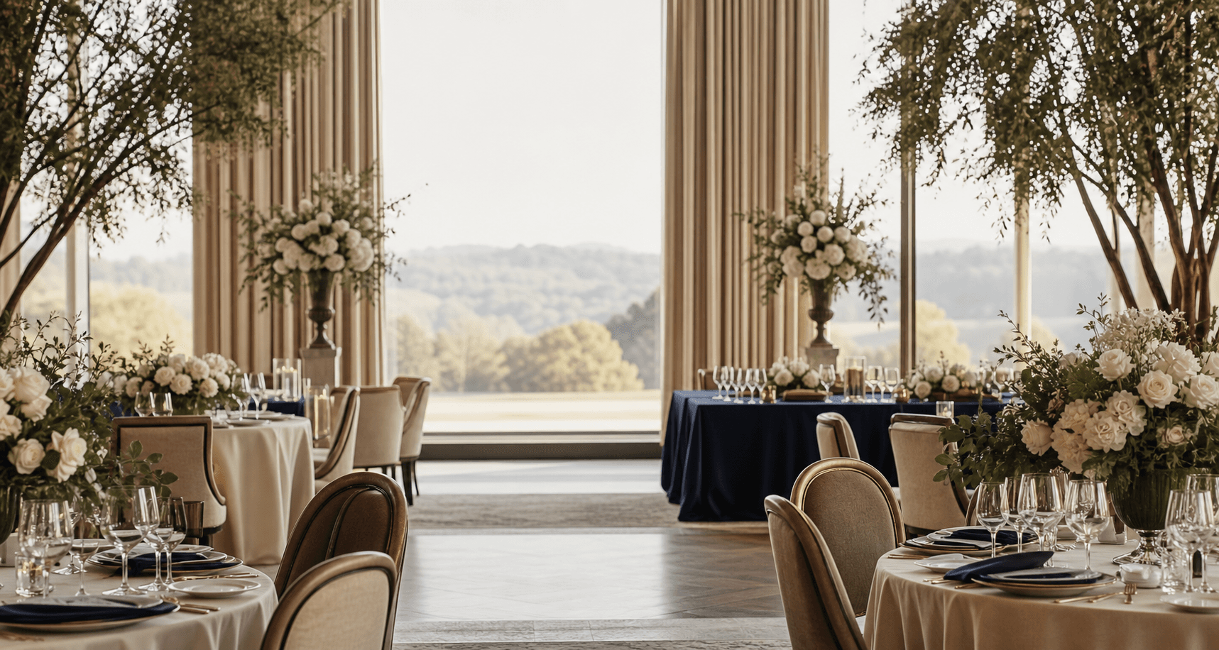 Elegant wedding venue with refined old money styling